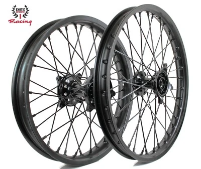 Suzuki  Wheels  Set RMZ250 2007/24 RMZ450 2005/2024 RMZ 250 RMZ 450 BLACK &BLACK - Image 1 of 4
