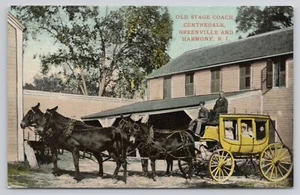 Old Stage Coach Centredale Greenville and Harmony RI Rhode Island Postcard - Picture 1 of 2