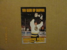 AHL Providence Bruins Vintage Circa 1999-2000 Team Logo Hockey Pocket Schedule