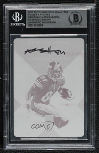 2017 Donruss Elite Printing Plate Magenta 1/1 Antonio Brown #7 Auto 0hl9