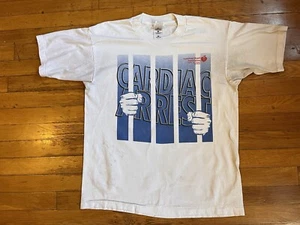 VINTAGE American Heart Association Cardiac Arrest Shirt Men’s Large White 90s - Picture 1 of 16