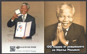 BULGARIA 2018 100TH BIRTH ANNIVERSARY NELSON MANDELA BOOKLET RARE - Picture 1 of 2