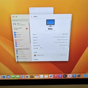 iMac 21.5 2017/ 3.0 GHz Intel Core i5 / 8GB RAM 256GB SSD - Afbeelding 1 van 9