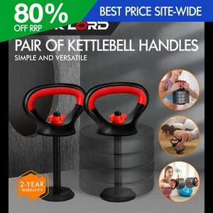 BLACK LORD Adjustable Kettlebell Handles for Weight Lifting Plates Push Up - Picture 1 of 9