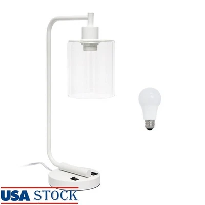 Linterna Industrial Lámpara de Escritorio con Puertos USB Pantalla de Vidrio Transparente Bombilla LED Incluida Foto 1 de 4