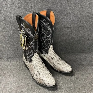 Bota de piel de pitón Danpost Manning para hombre talla 9,5 D natural - Imagen 1 de 7