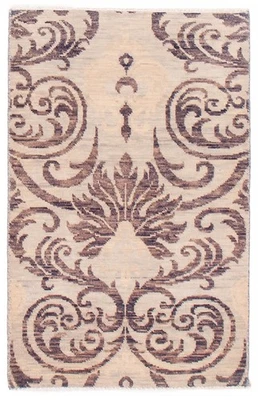 Traditional Hand-knotted Wool Oriental Carpet 3'2" x 4'9" Area Rug - Image 1 of 4