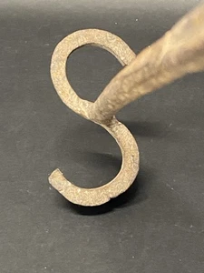 Antique Hand Forged Cattle Livestock Branding Iron Letter S 4.5” x 2.5” E4 - Picture 1 of 8