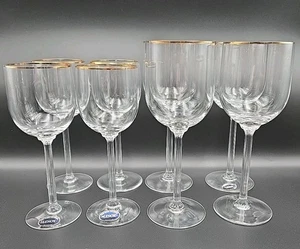 Lenox McKinley 8 Water Goblets Glasses (4) 8¼" & (4) 7¼" Hand-blown Lead Crystal - Picture 1 of 7