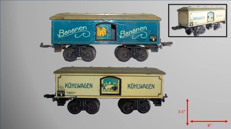 1930's Large Karl Bub (KBN)  0-gauge LOT of 2 Advertisement Freight Cars - Image 1 of 4