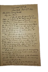 1899 ALS Thomas Gallaudet sobre ayuda sordomuda, fe y matrimonio, Hartford CT - Imagen 1 de 2