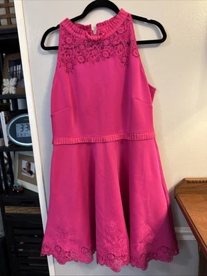 NUEVO CON ETIQUETAS TED BAKER Vestido de Cóctel Bordado Zaffron FUCSIA Para Mujer Talla 5 EE. UU. Foto 1 de 4