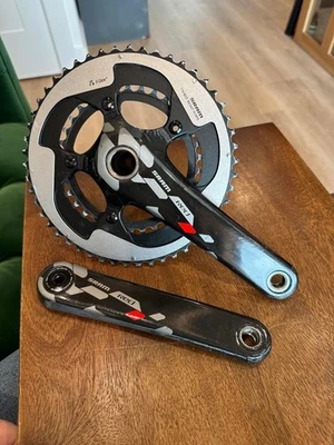 SRAM RED 22 Compact Carbon Crankset 172.5 - 50/34 Rings GXP Road Cranks Brakes - Image 1 of 4
