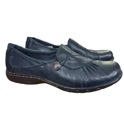 Zapatos mocasines planos cómodos Cobb Hill Rockport Paulette azul marino para mujer talla 6 Foto 1 de 4