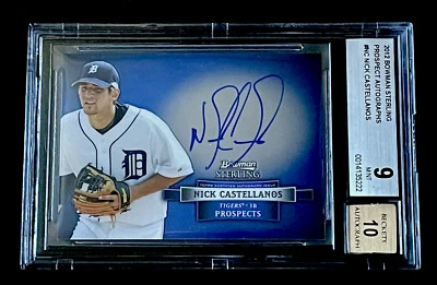 Nick Castellanos Rookie 2012 Bowman Sterling Auto 10 Tigers Phillies como nuevo BGS 9 Foto 1 de 2