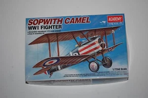 Sopwith Camel WWI Fighter-Academy Hobby Model Kits 12447-1:72-Unassembled - Picture 1 of 3
