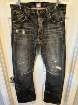RARE!! $879 PRPS JAPAN P29P02CC CHARCOAL BURNER GTO SLIM BOOTCUT JEAN 33 W34X34L - Image 1 of 4