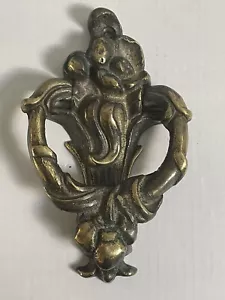 Brass Art Noveau Style Heavy Brass Floral Flower Door Knocker - Picture 1 of 21