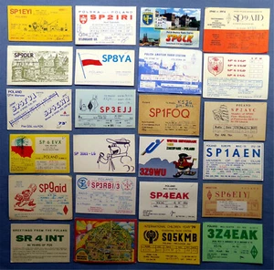 POLEN QSL KARTEN SET: Amateurfunk 1970er-90er Jahre polnischer Schinkenbetreiber Vintage Europa - Bild 1 von 8