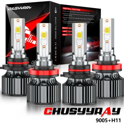 4x Super White 6500K LED Headlight High Low Beam Bulbs For Scion XB 2008-2015 - Image 1 of 4