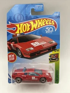 2018 Hot Wheels LAMBORGHINI COUNTACH PACE CAR Red 217/365 LITTLE BEND Exotics - Picture 1 of 2