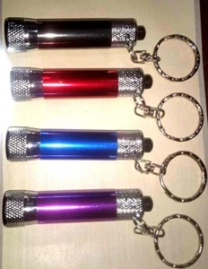 Ring Schlüsselanhänger mit LED Taschenlampe Aluminium leicht 3 LED Lampen - Bild 1 von 12