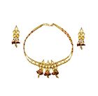 Indian Gold Plated Bollywood gujarat Ethnic Bridal Necklace Jewelry Set Earrings