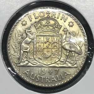 Australian 1947 FLORIN UNC + - Imagen 1 de 2