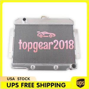 3Rows Aluminum Top Radiator For 73-85 Jeep CJ5 CJ7 w/ Chevy 350 V8 Engine Swap  - Bild 1 von 12