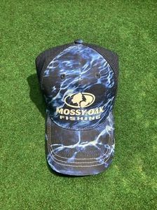 Mossy Oak Fishing Water Mesh Trucker Snapback Hat Cap Dad Men Women Blue White - Picture 1 of 6