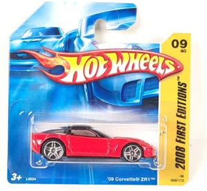 Hot Wheels '09 Corvette C6 ZR1 red 2008 First Editions short card - Picture 1 of 1