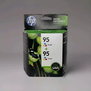 HP 95 Tri-Color Ink Cartridge Twin Pack | opened box sealed catridges, Brand New - Picture 1 of 10