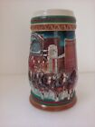 Budweiser Holiday Beer Stein Clydesdale Home For Holidays 1997 Ceramarte Cs-313