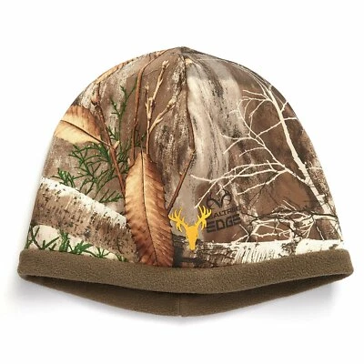 Realtree Edge Camuflaje Reversible Medias Gorra Sombrero Gorro Caza - Mustang Foto 1 de 3