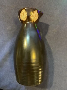 "Jarra de sake de cerámica pellizcada marrón y blanco 7""" - Imagen 1 de 8