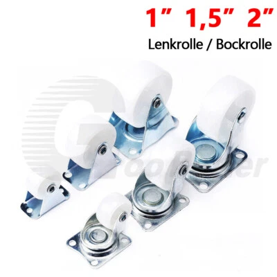 Schwerlast Transportrollen Nylonrollen Lenkrolle Bockrolle Möbelrolle Laufrollen - Bild 1 von 4