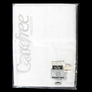 Bardwil White Tablecloth, Oblong 60"x84", Vintage, Original Package, Irregular - Picture 1 of 2