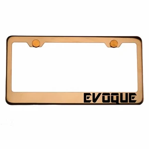 Rose Gold License Plate Frame EVOQUE Laser Engraved Aluminum Screw Cap - Bild 1 von 8