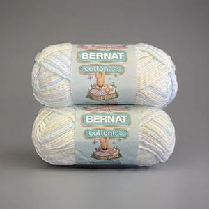 (2) Hilo Bernat Cottontots Ombre WONDER DREAMS #91129 Blanco Verde Azul Amarillo - Imagen 1 de 7