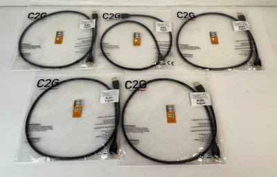 Lote de 5 cables para llevar 50181 3 pies premium cables HDMI de alta velocidad 4K 60Hz clasificación CMG Foto 1 de 2