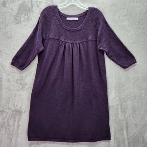 Woolrich Sweater Dress Womens XL Purple Knit 3/4 Sleeve Casual Comfy Retro Y2K - Picture 1 of 10