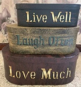 Scatole nido cartone ovale casale country chic conservazione amore risate vivere - Foto 1 di 18