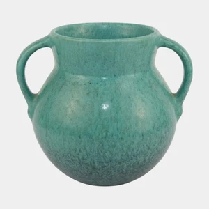 Roseville Tourmaline Turquoise 1933 Vintage Art Deco Pottery Vase 517-6 - Picture 1 of 6