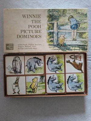 Vintage Winnie the Pooh Picture Dominoes - Tigger, Pooh, Eeyore, Rabbit, etc... - Image 1 of 2