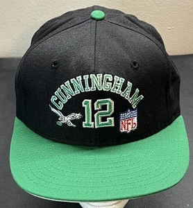 VTG AJD Team NFL Quarterback Club Cunningham 12 Philly Eagles SnapBack Hat USA - Picture 1 of 9