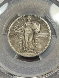 PCGS VF20 1923 S  STANDING LIBERTY QUARTER KEY DATE VERY NICE COLOR - Picture 1 of 3