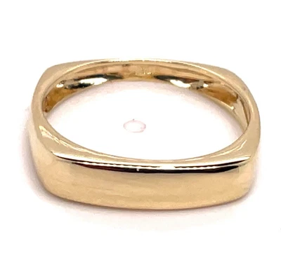 Anillo de oro amarillo de 14 k cónico de 4,25 mm de grosor con banda cuadrada superior tamaño 7 - 2,1 gramos Foto 1 de 4