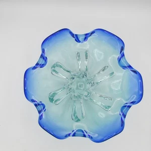 Royal Gallery Glas Konsolenschale Polen schwer blau grün 1999 - Bild 1 von 10