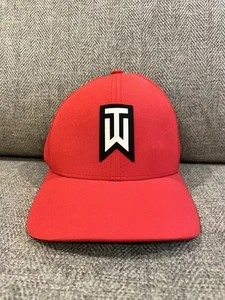 Nike Golf Tiger Woods Hat Cap Adult M/L Red Classic99 Dri Fit - Picture 1 of 9