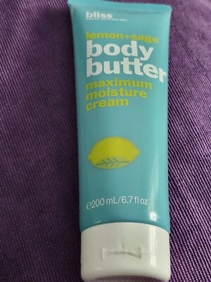 Bliss Lemon + Sage Body Butter - Maximum Moisture Cream - 6.7 oz. - Sealed - Image 1 of 4